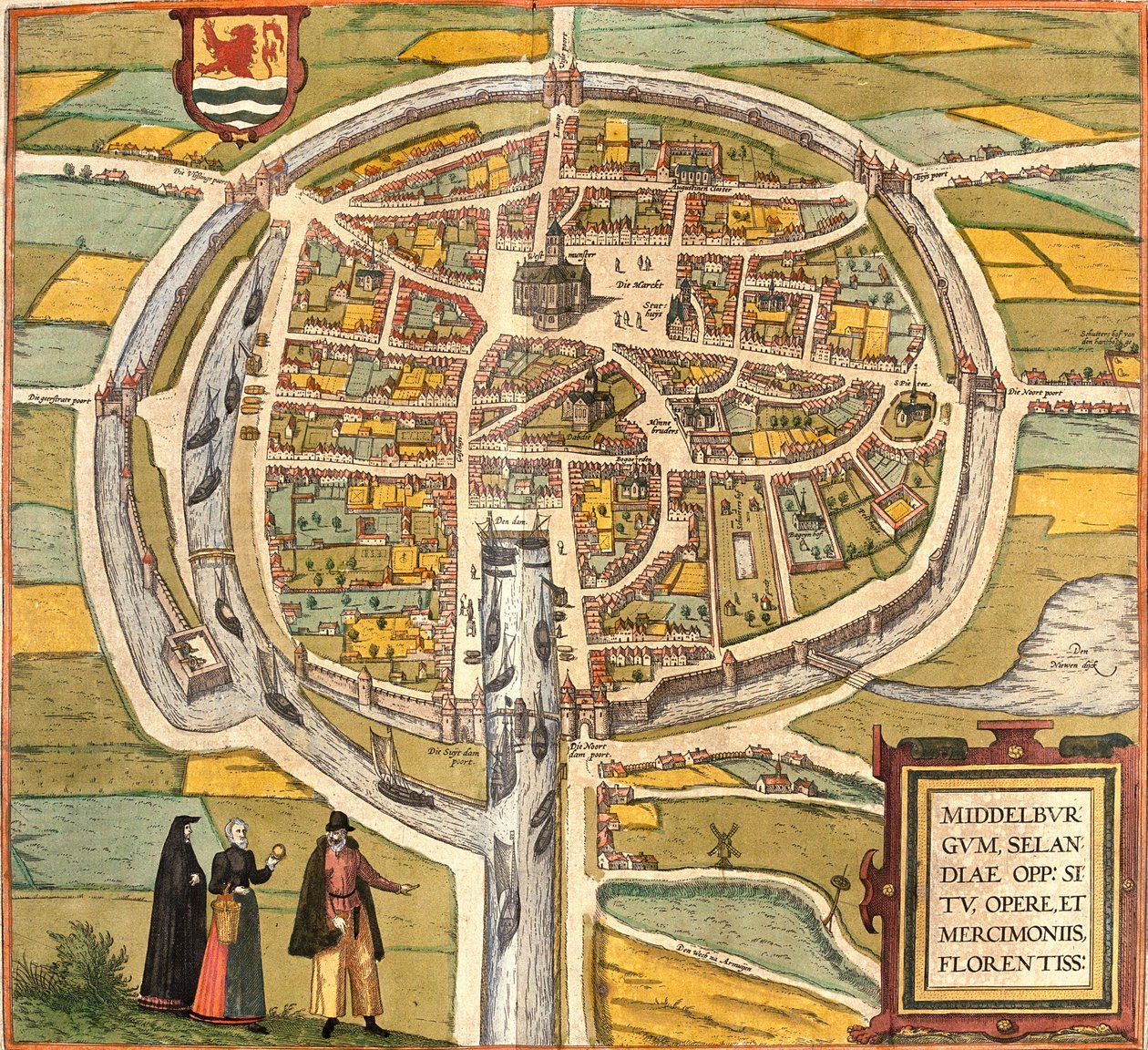 Plan van Middelburg (Middelburgum), Nederland door Franz Hogenberg