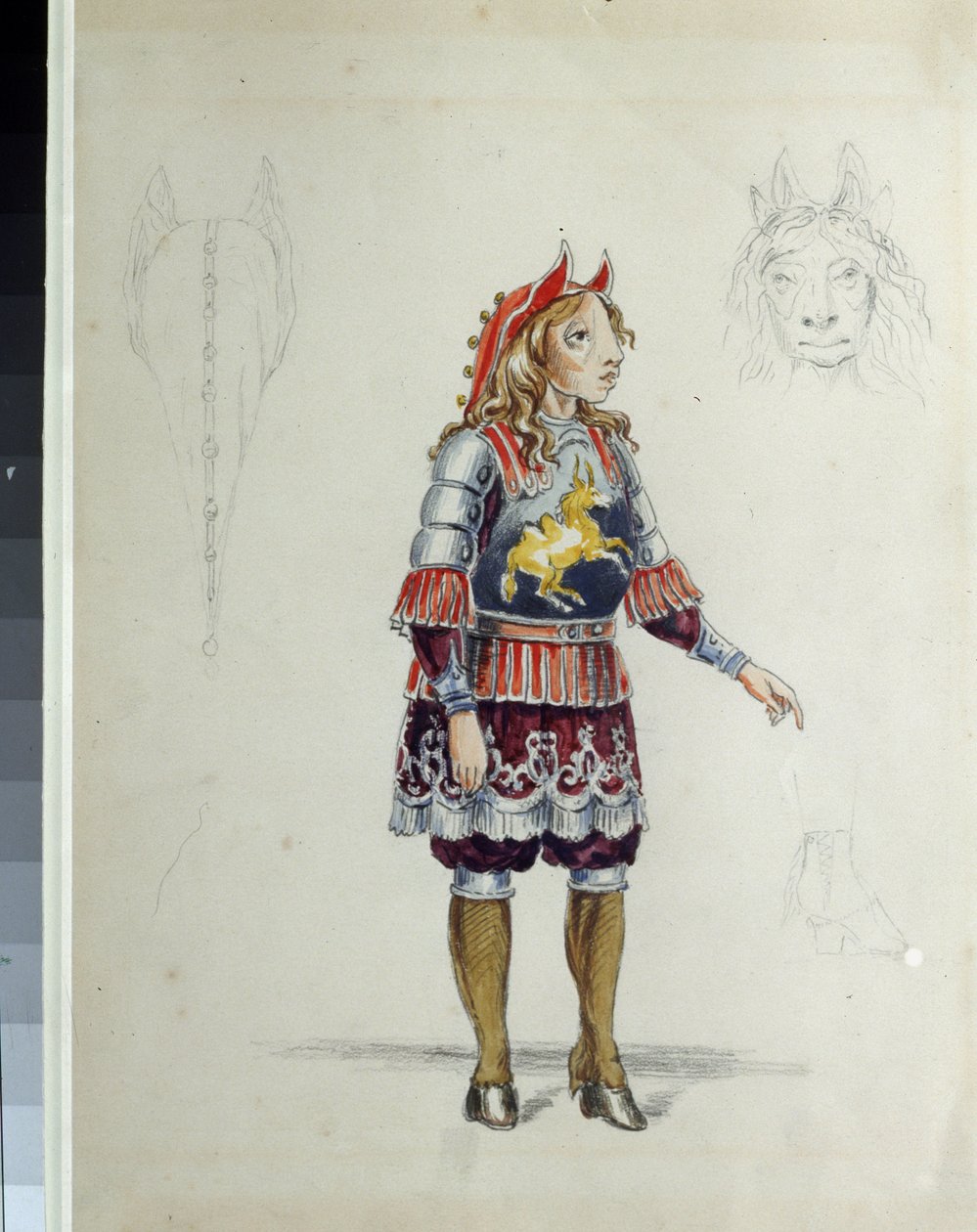 Kostuumontwerp voor het ballet "Het kleine gebochelde paard" van Cesare Pugni door Franz Iosifovich Nordmark