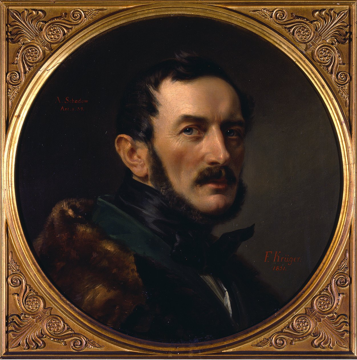Portret van de architect Albert Dietrich Schadow door Franz Krüger