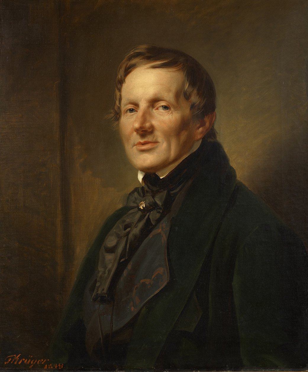 Portret van de beeldhouwer Ludwig Wichmann door Franz Krüger