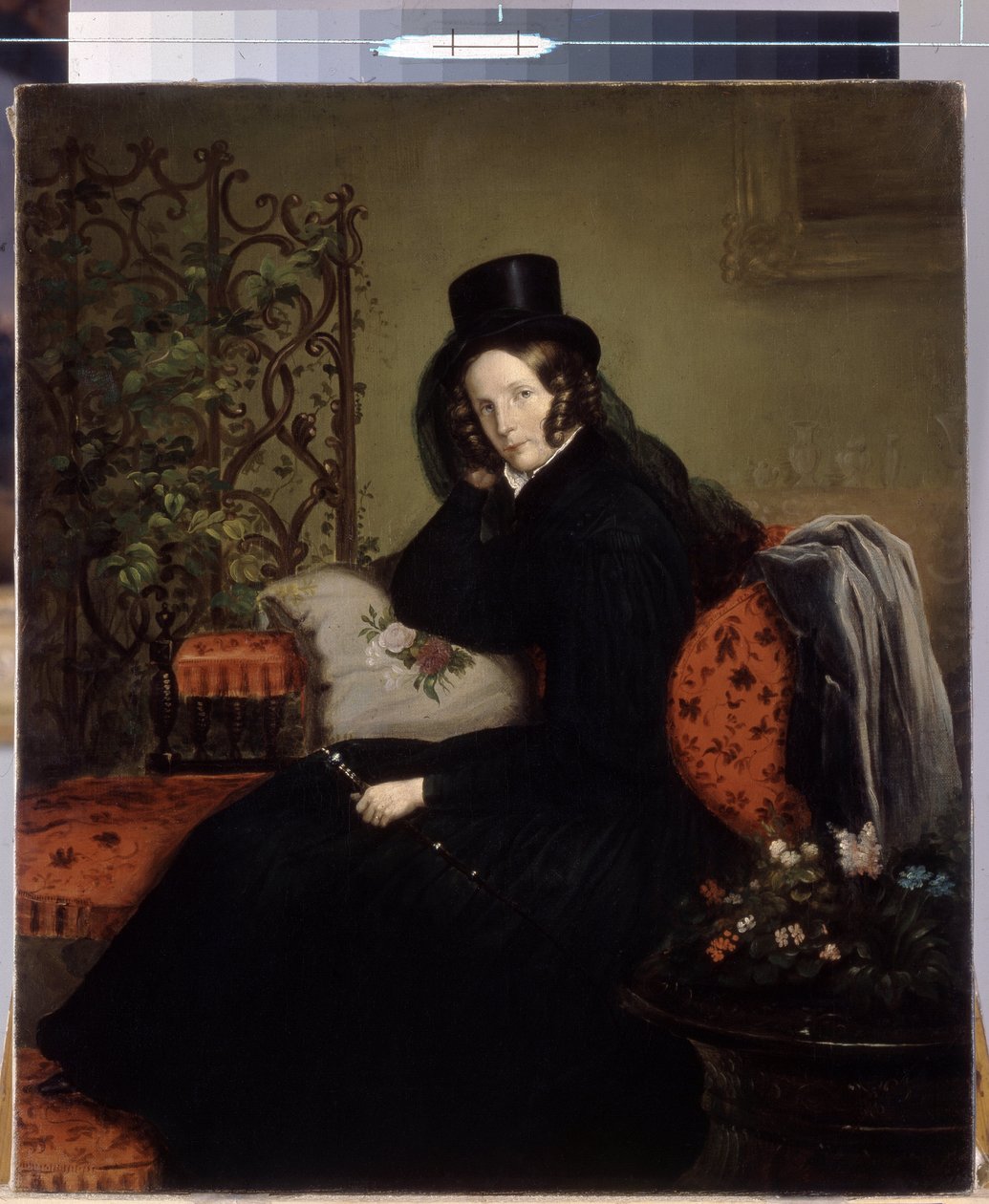 Portret van keizerin Alexandra Fedorovna (geboren Charlotte van Pruisen) door Franz Krüger