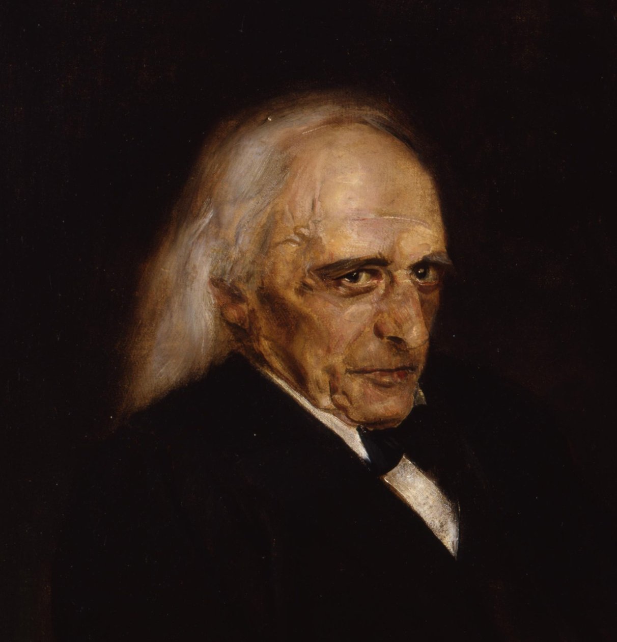 Portret van Theodor Mommsen 1817-1903 (detail), 1897 door Franz von Lenbach