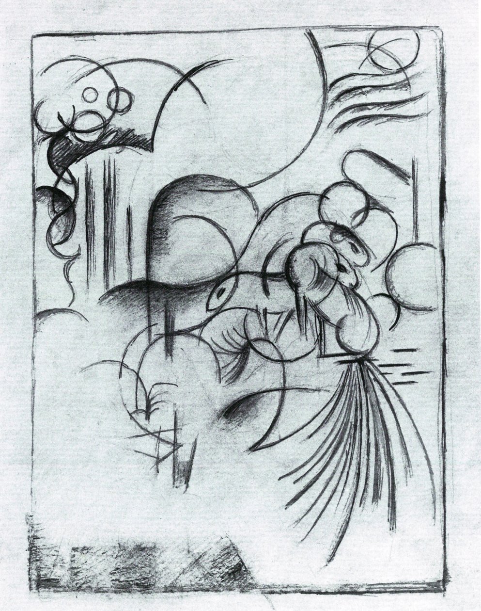 Abstracte samenstelling door Franz Marc