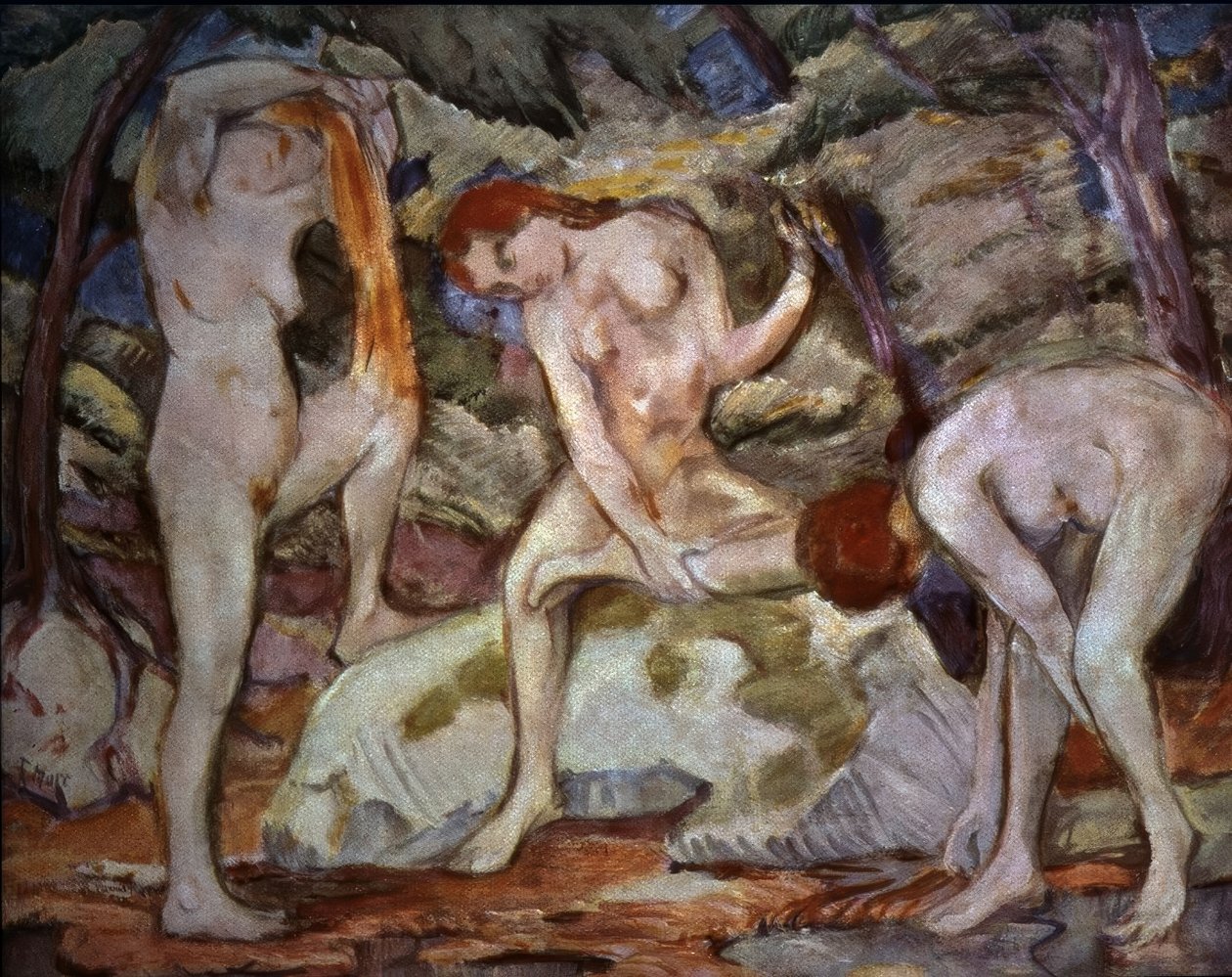 Bañistas door Franz Marc