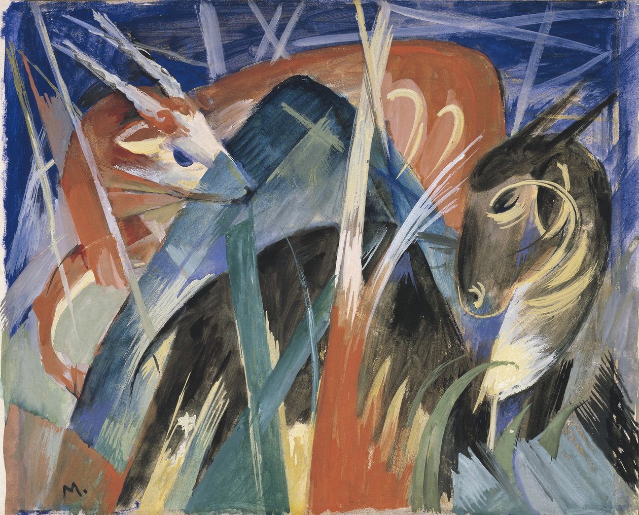 Fabeldieren I door Franz Marc