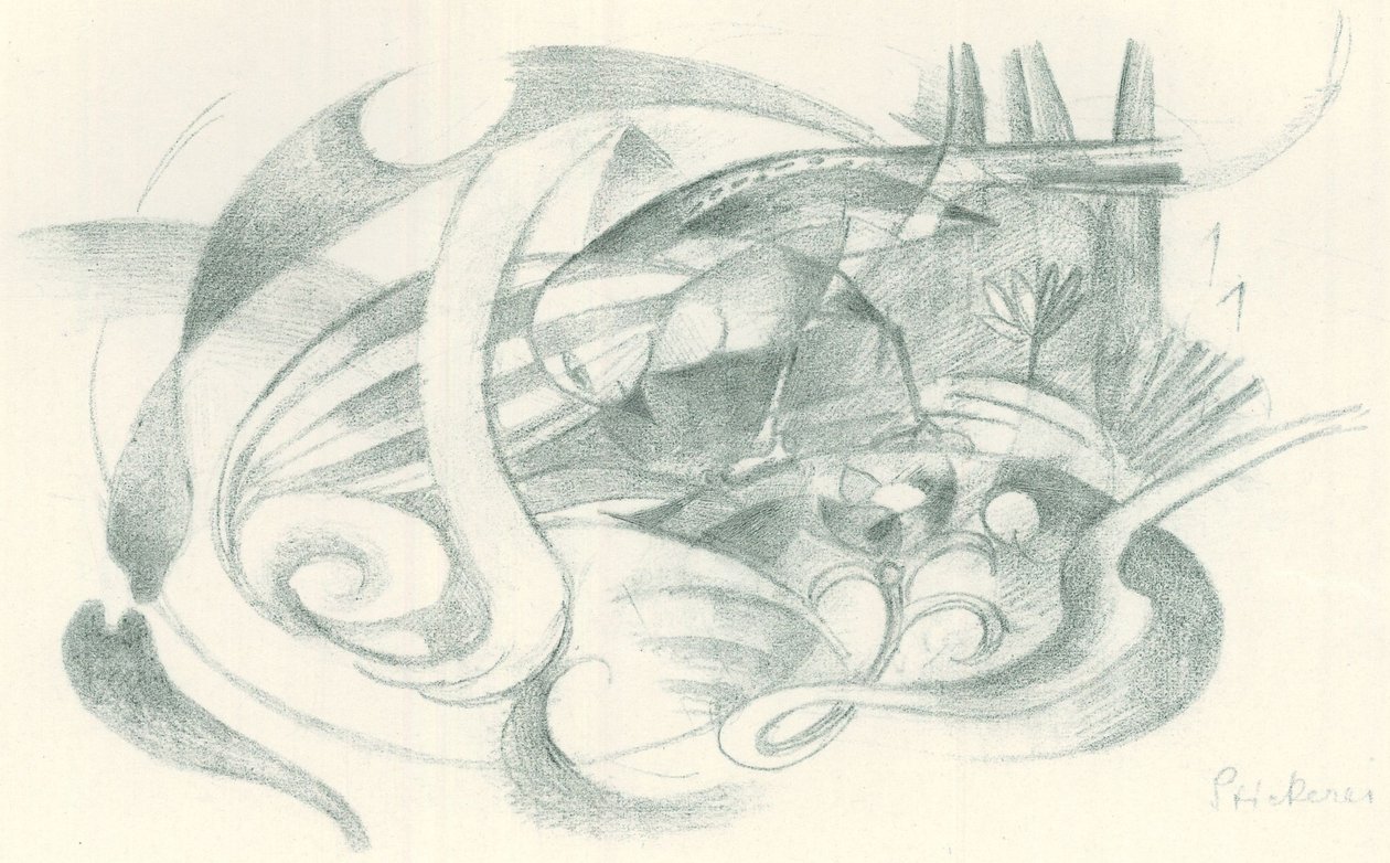 Franz Marc - Schetsboek uit het veld - Blad 29 door Franz Marc