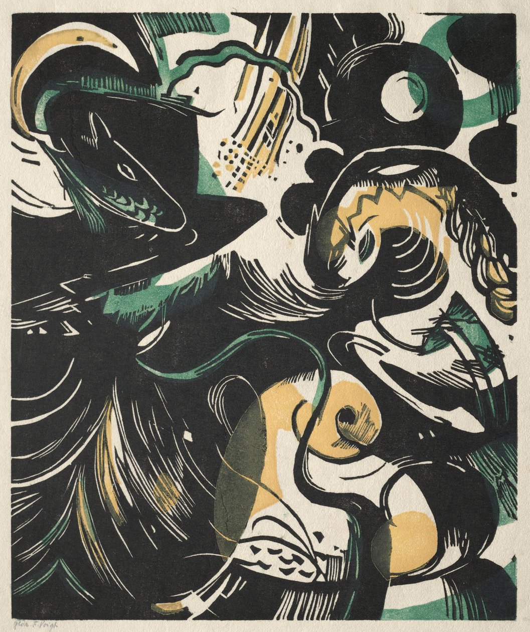 Genesis II door Franz Marc