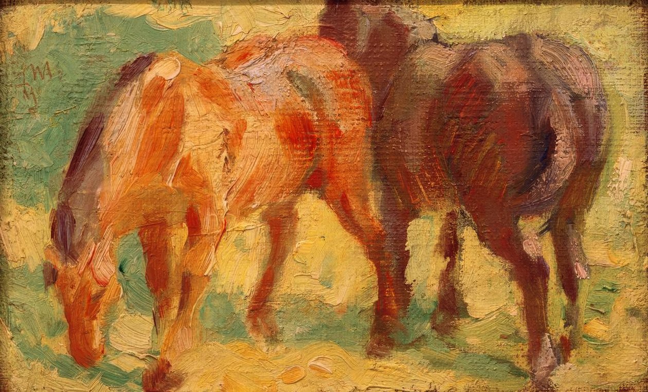 Klein paardenbeeld door Franz Marc