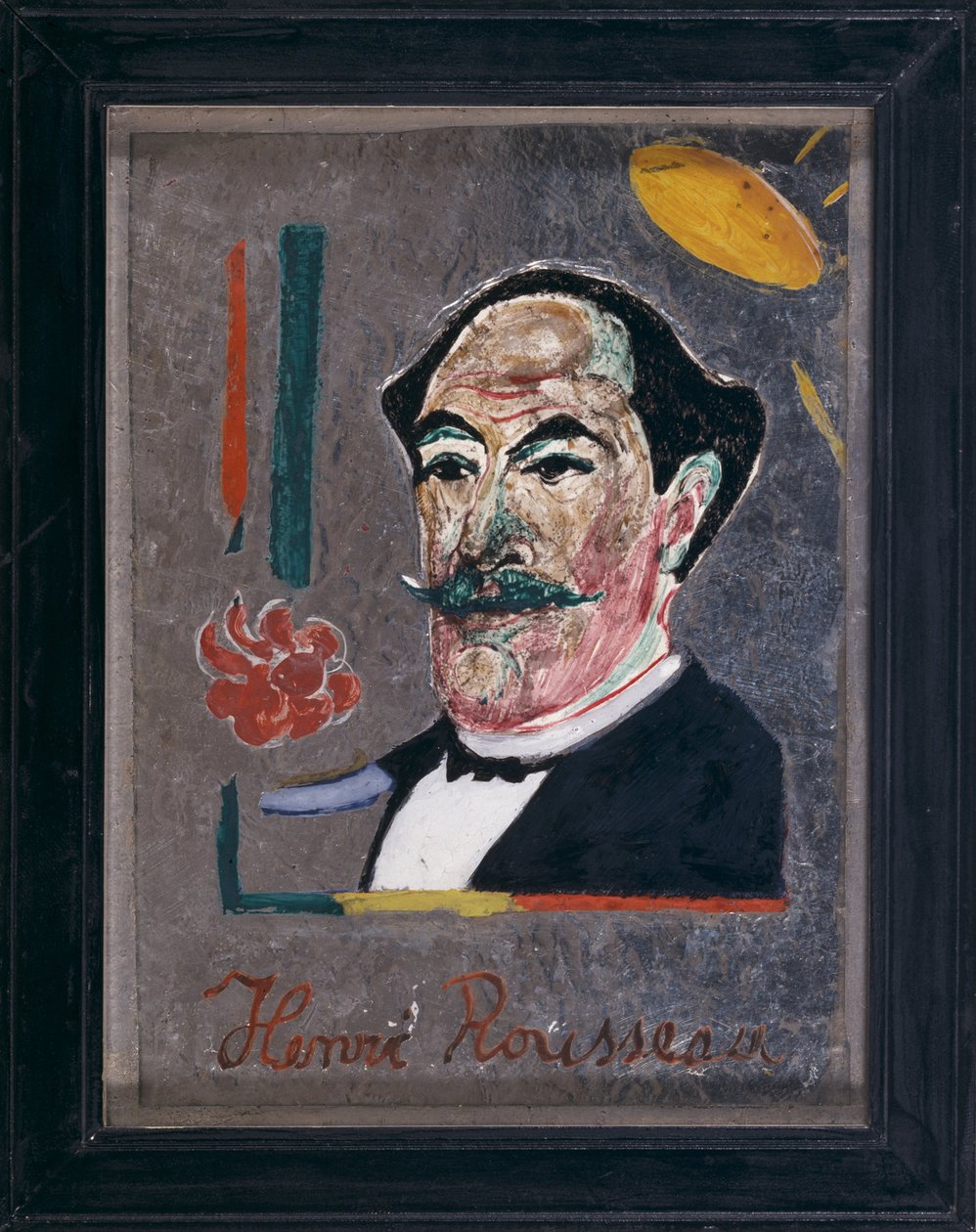 Portrait of Henri Rousseau door Franz Marc