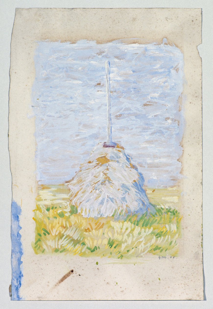 Klein rietveld bij Brunnenbach door Franz Marc