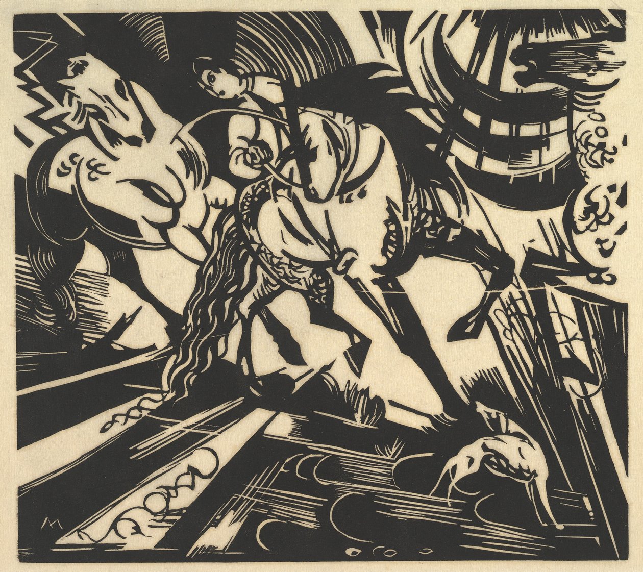 De rijschool door Franz Marc