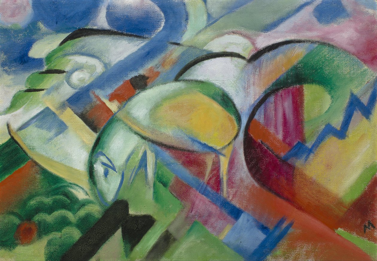 De schapen door Franz Marc