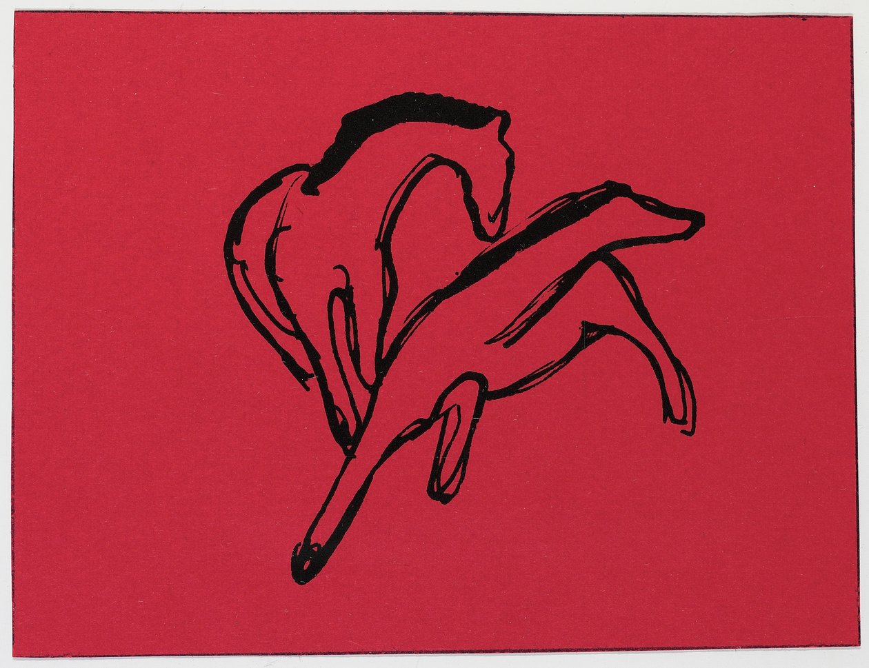 Twee paarden door Franz Marc