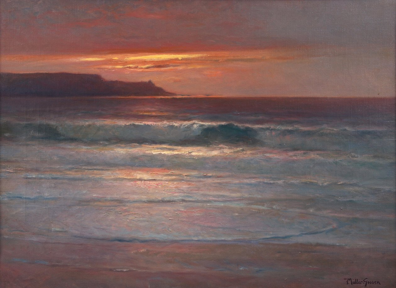 Laatste zomerse stralen op de branding, ca. 1890-1900 door Franz Muller Gossen