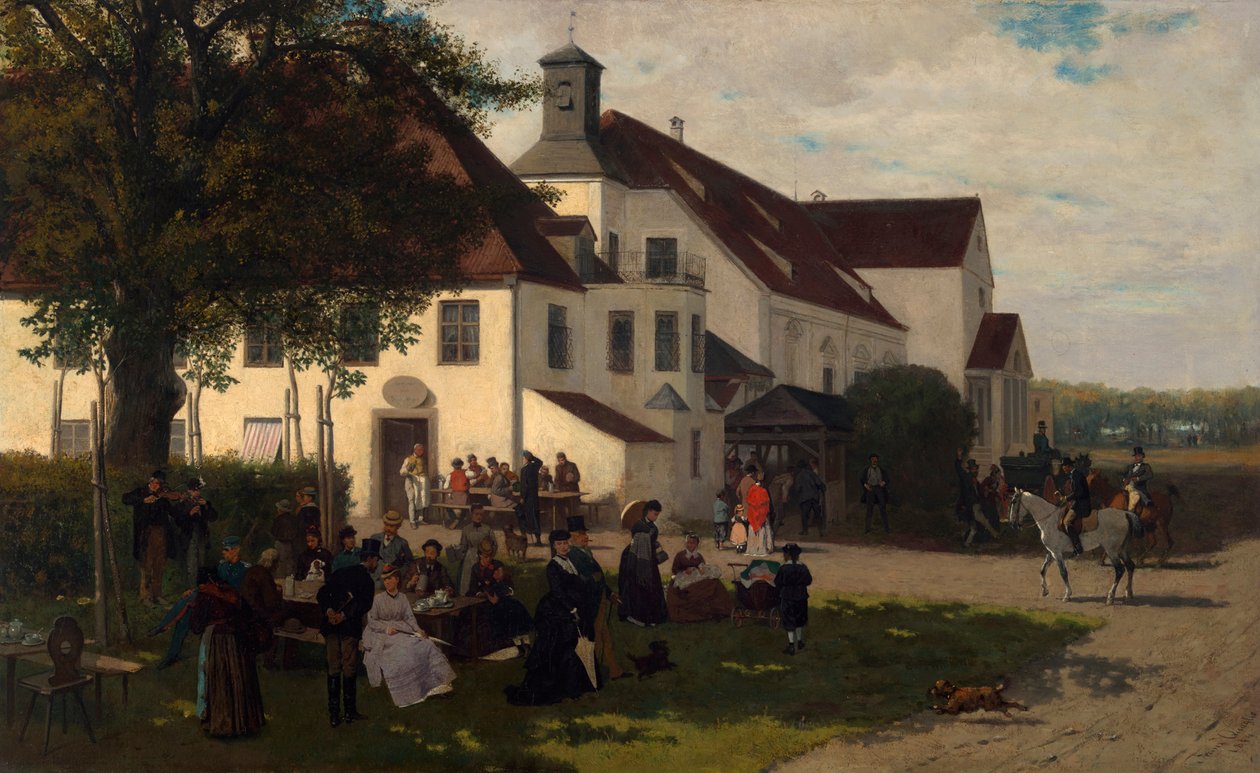 De kasteeltaverne in Alt-Schleißheim door Franz Quaglio