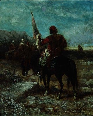 Een Arabische ruiter door Franz Schreyer
