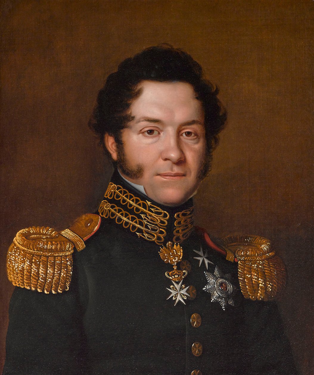 Portret van Jean-Noé-Godefroy de Polier-Vernand 1782-1833, 1823 door Franz Seraph Stirnbrand