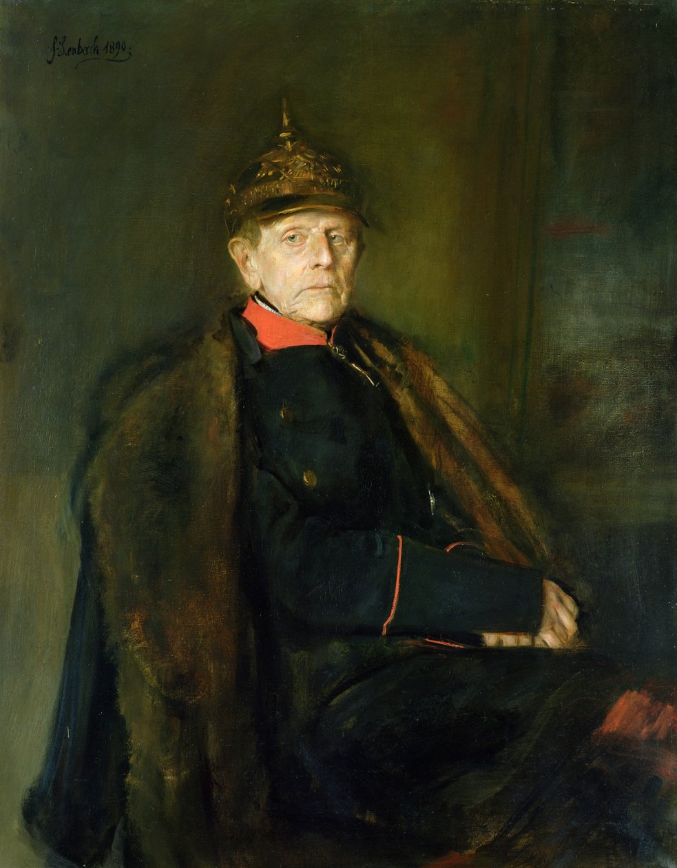 Generaal Veldmaarschalk Helmuth Graf von Moltke (1800-91), 1890 door Franz Seraph von Lenbach