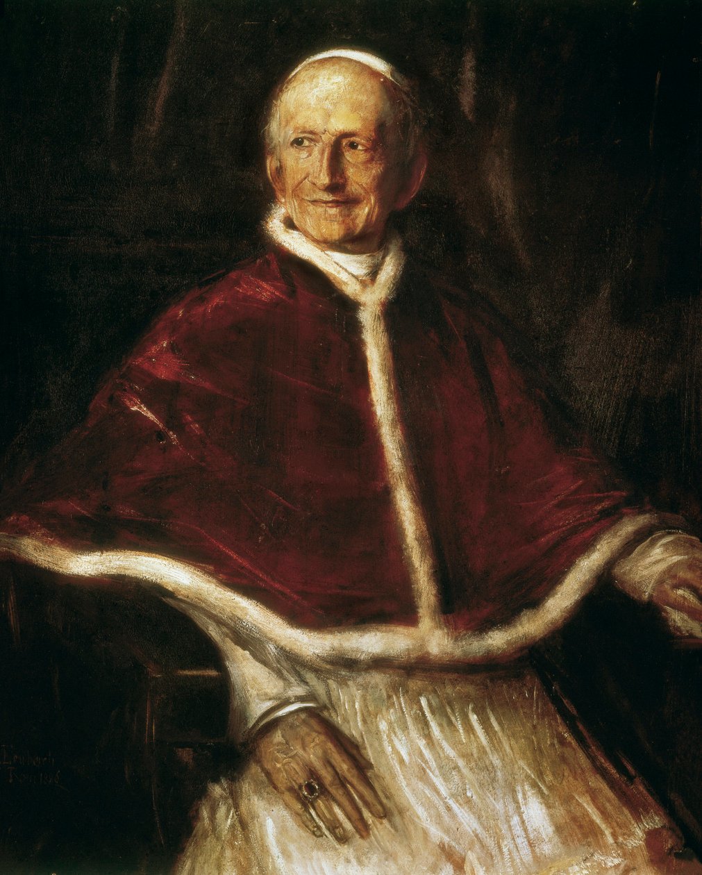 Portret van paus Leo XIII door Franz Seraph von Lenbach