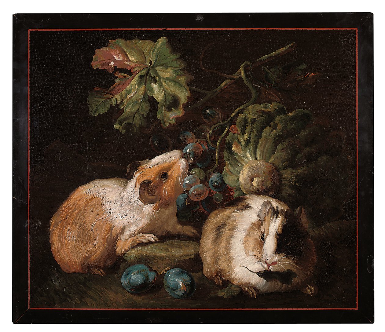 Romeins micromozaïek paneel met twee cavia