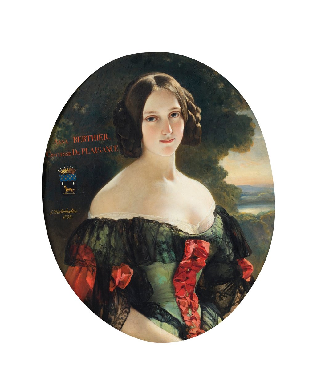 Anne, gravin van Plaisance (1815-1878), later hertogin van Plaisance, geboren Mlle Bertier de Wagram door Franz Xaver Winterhalter