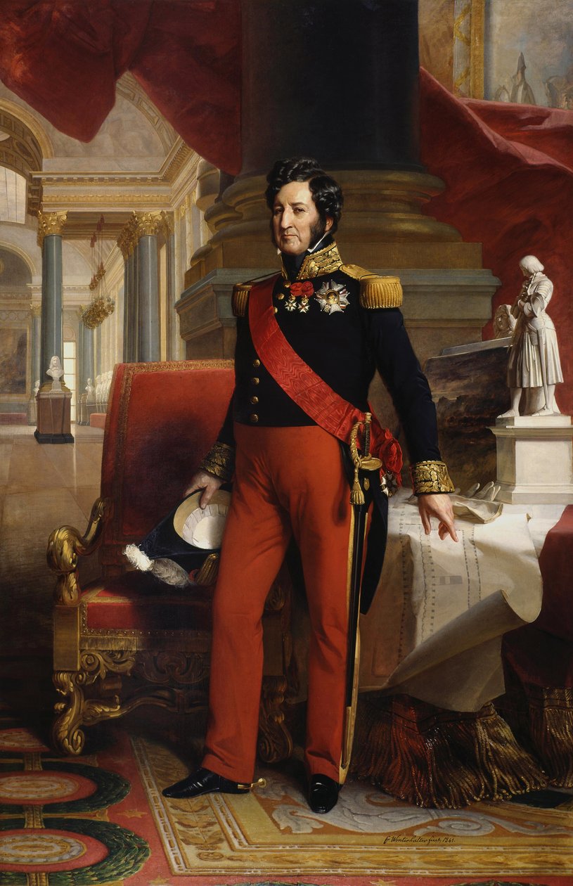 Frans:  Louis-Philippe 1er, roi des Français (1773-1850) Louis-Philippe I, koning der Fransen (1773-1850) door Franz Xaver Winterhalter