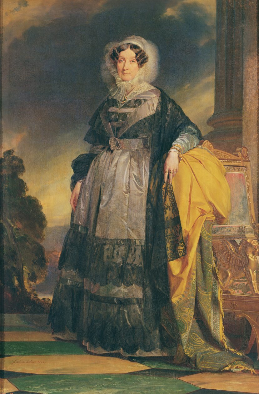 Portret van Adelaide van Orléans (1777-1848), Mademoiselle de Chartres, bekend als Madame Adelaide door Franz Xaver Winterhalter