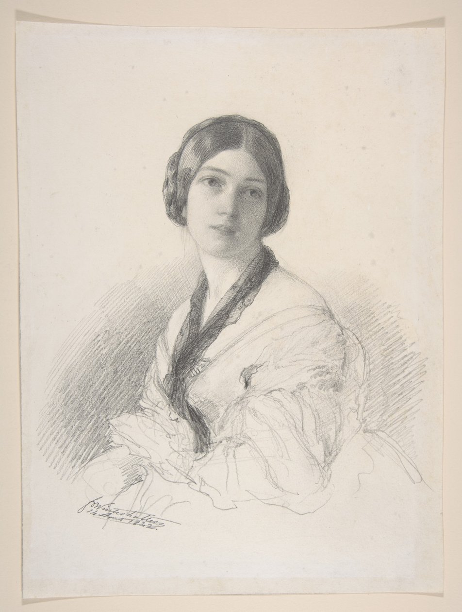 Portret van barones Gudin, geboren Margareth Louis Hay door Franz Xaver Winterhalter