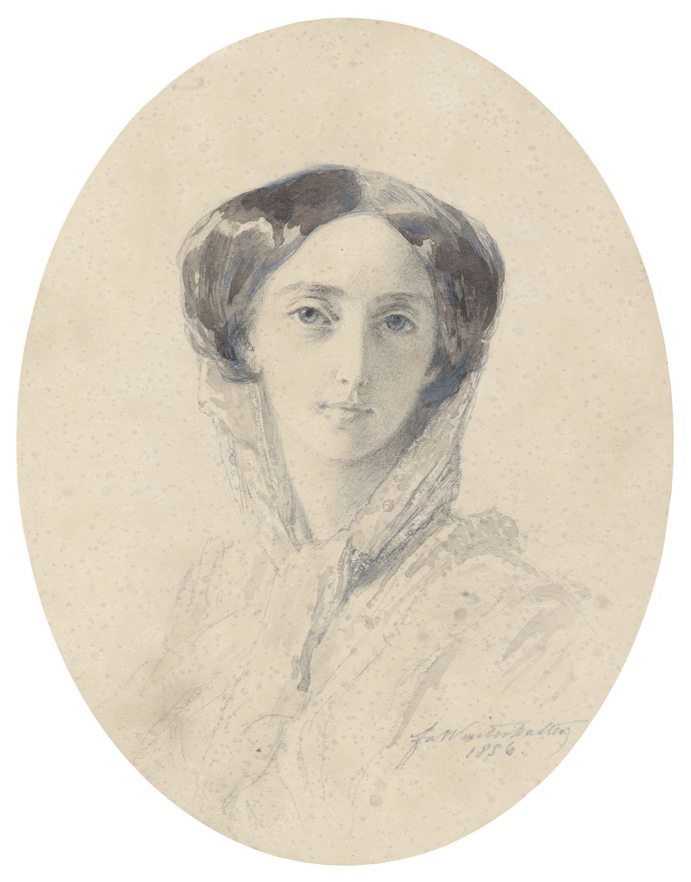 Portret van Groothertogin Olga Nikolaevna van Rusland 1822-1892, Koningin van Württemberg door Franz Xaver Winterhalter
