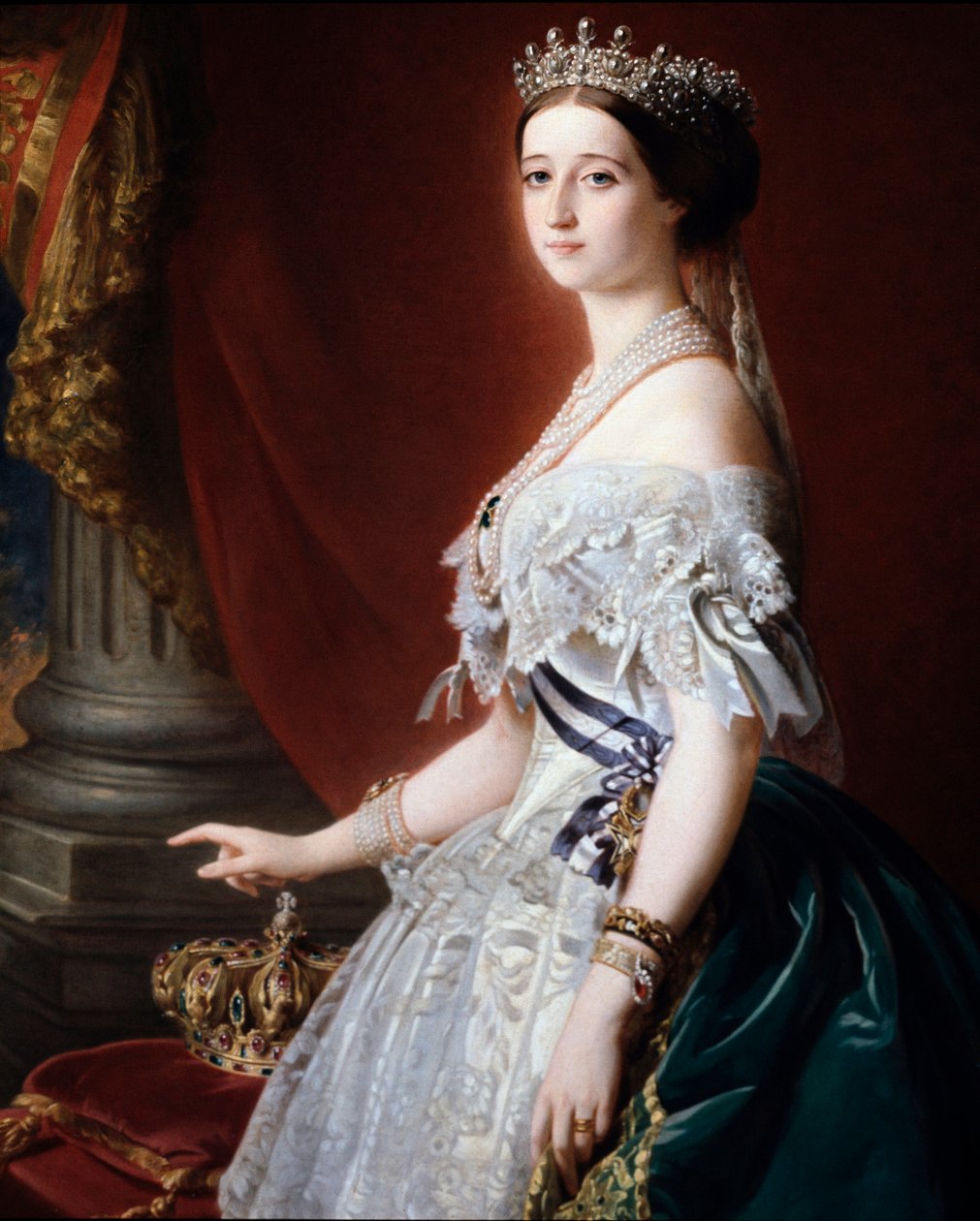 Portret van de keizerin van Frankrijk Eugenie (Eugenia de Montijo) door Franz Xaver Winterhalter