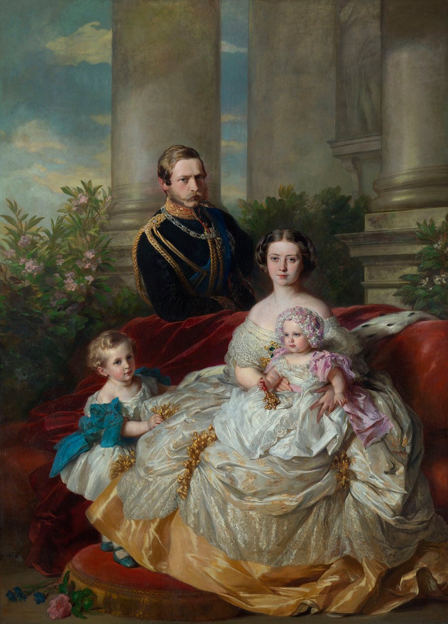 De familie van kroonprins en kroonprinses Frederik Willem van Pruisen door Franz Xaver Winterhalter