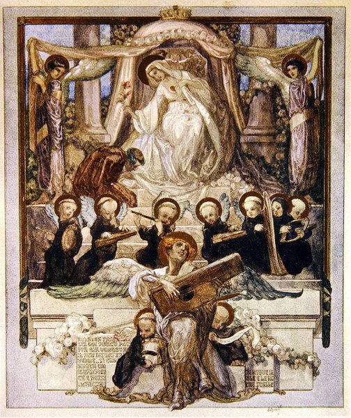 Illustratie uit Dantes Goddelijke Komedie, Paradijs, Canto XXXIII, 1921 door Franz von Bayros