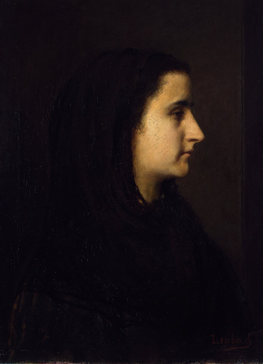 Portret van Angela Böcklin door Franz von Lenbach