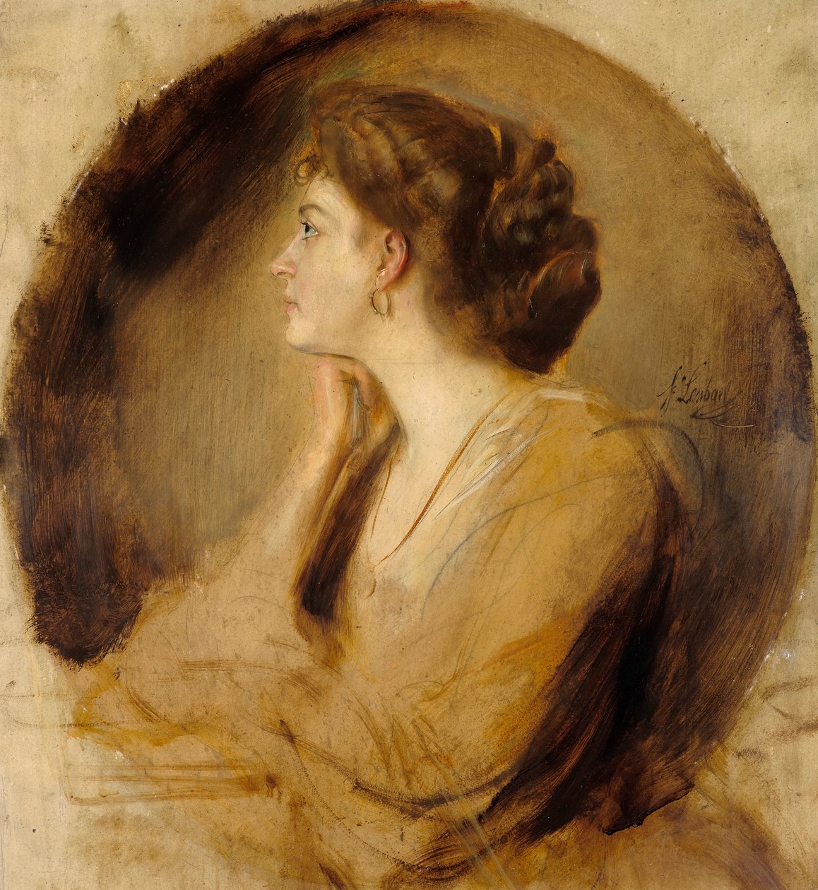 Margaret door Franz von Lenbach