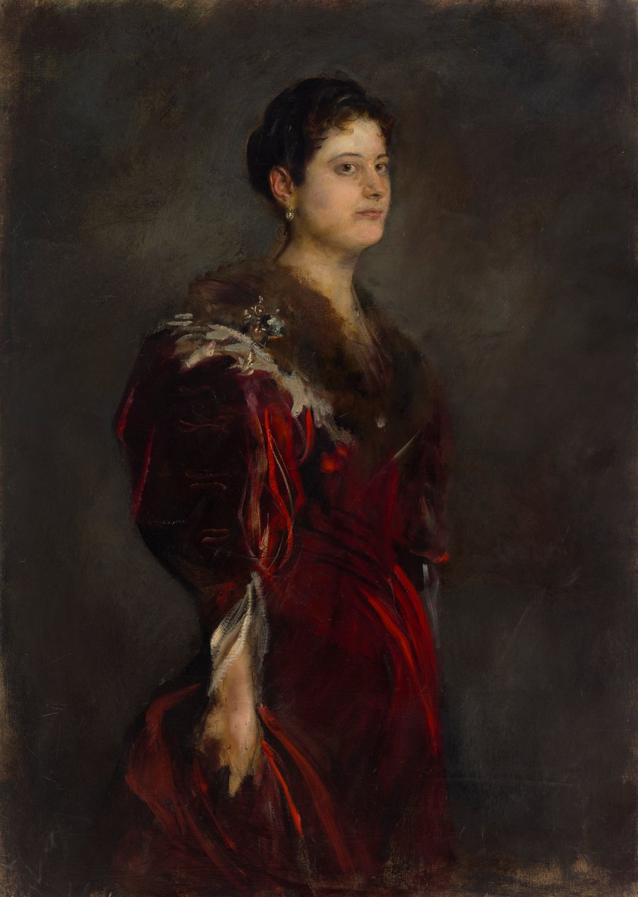 Marie, barones van Harkány door Franz von Lenbach