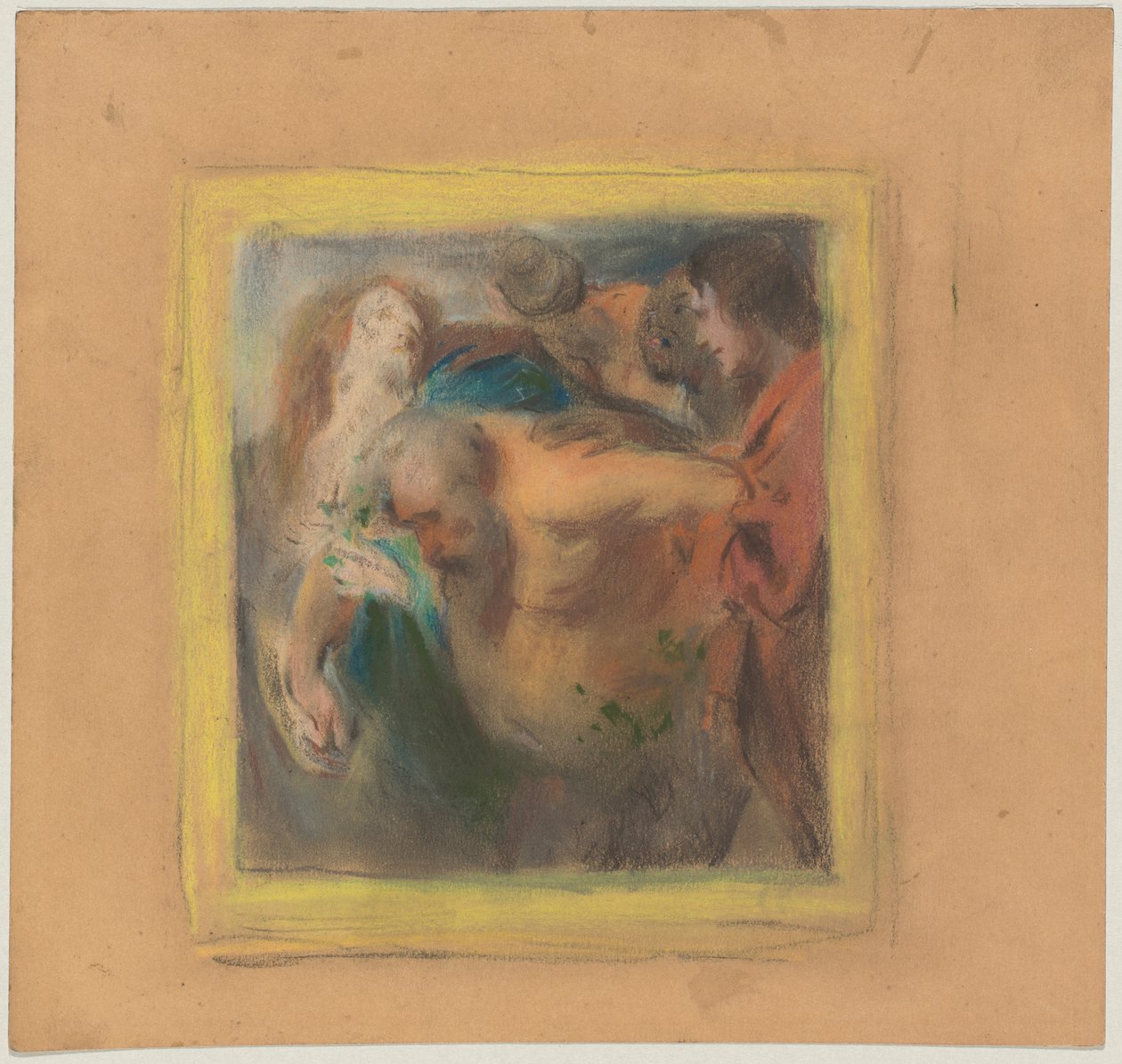 Trunkener Silen; nach Rubens, freie Variation door Franz von Lenbach