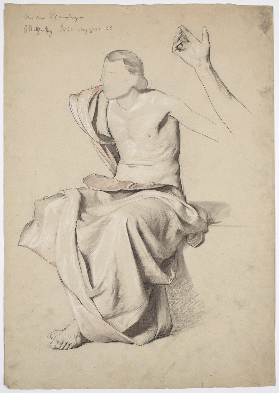 Figurenstudie voor het plafondschilderij 