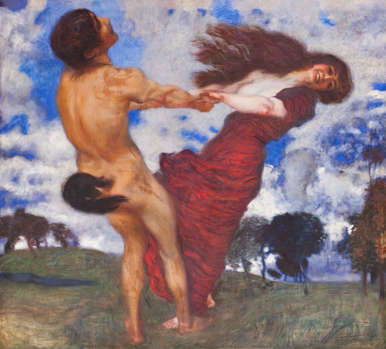 Ring-a-Ring-of-Roses door Franz von Stuck