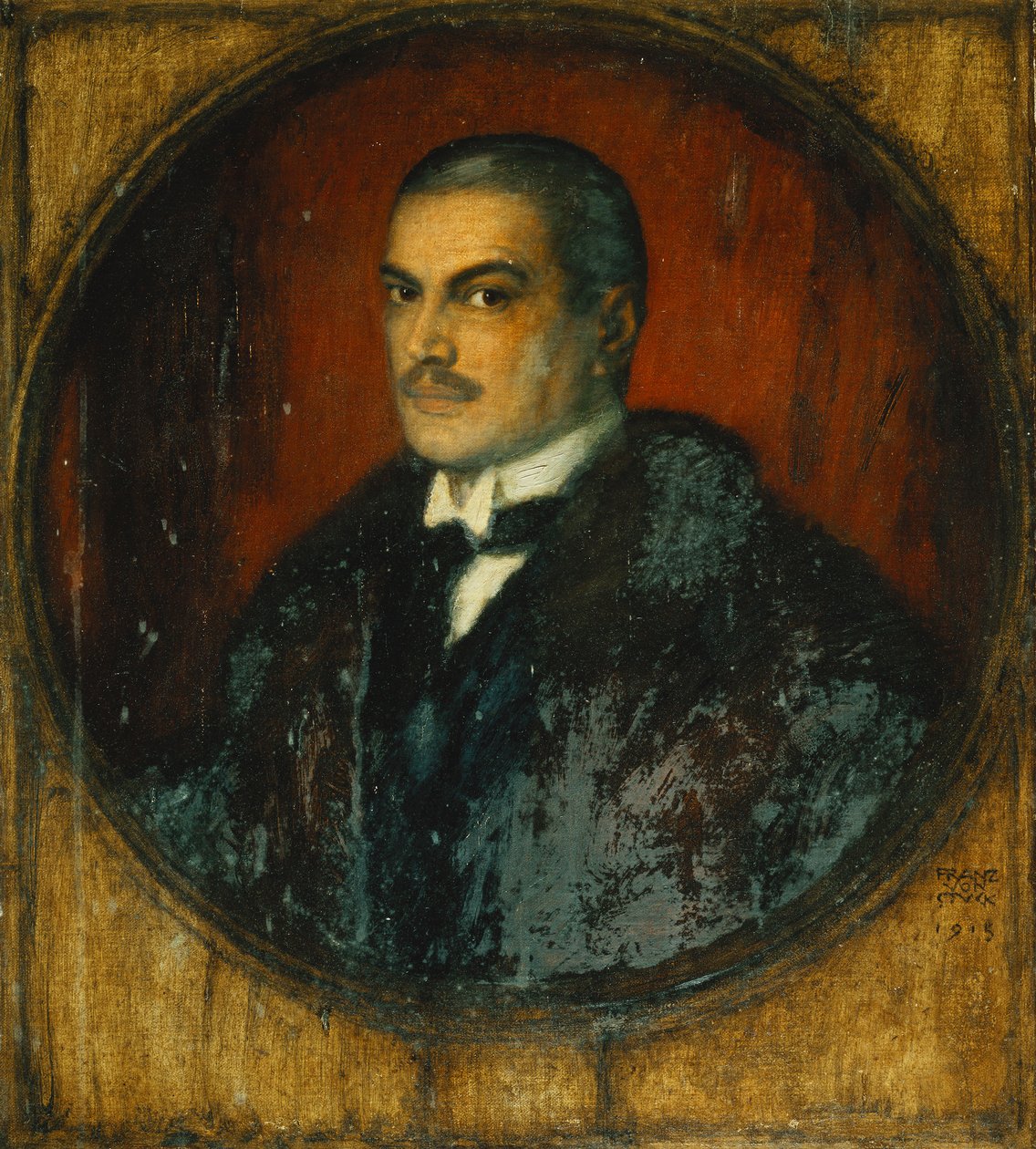 Zelfportret van de Kunstenaar, halve lengte, 1915 door Franz von Stuck