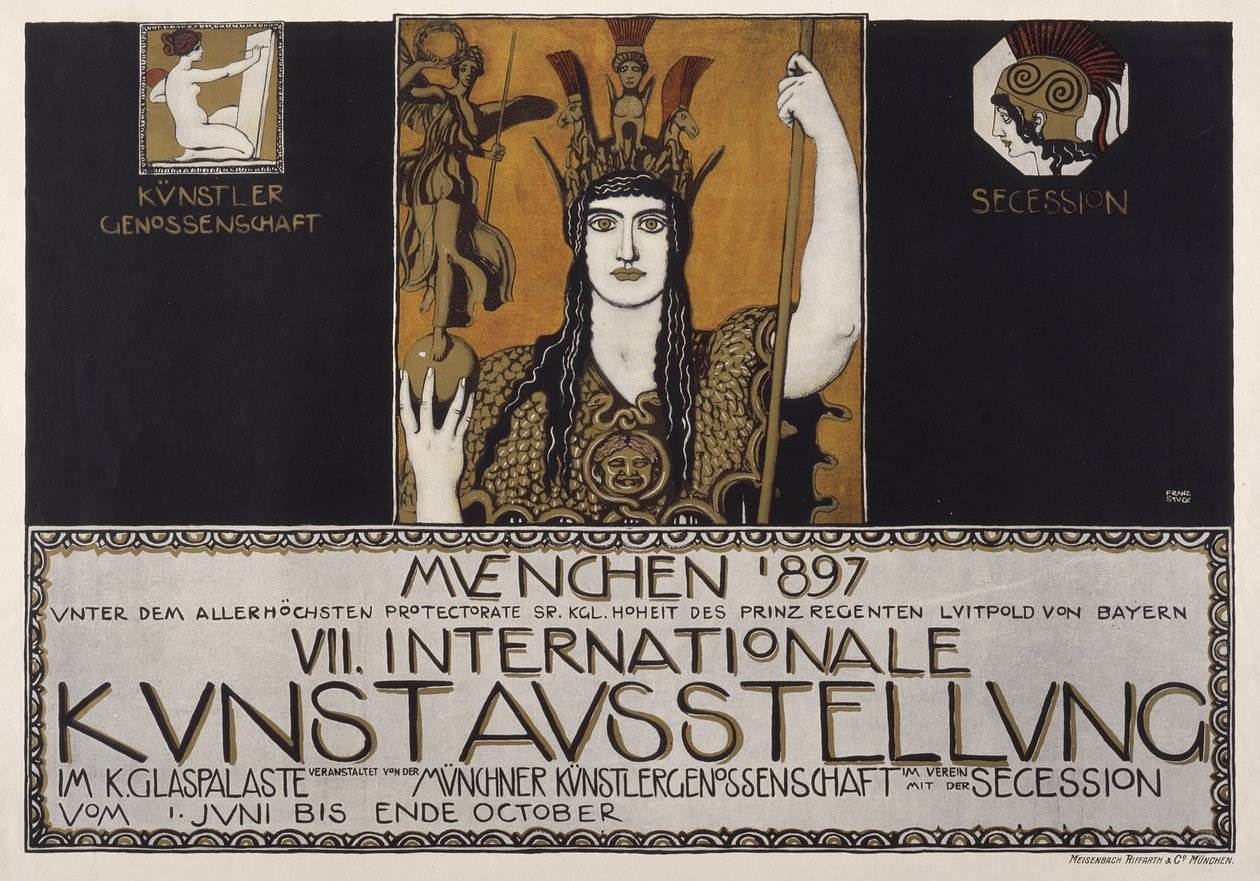 Zevende Internationale Kunsttentoonstelling, München 1897 door Franz von Stuck
