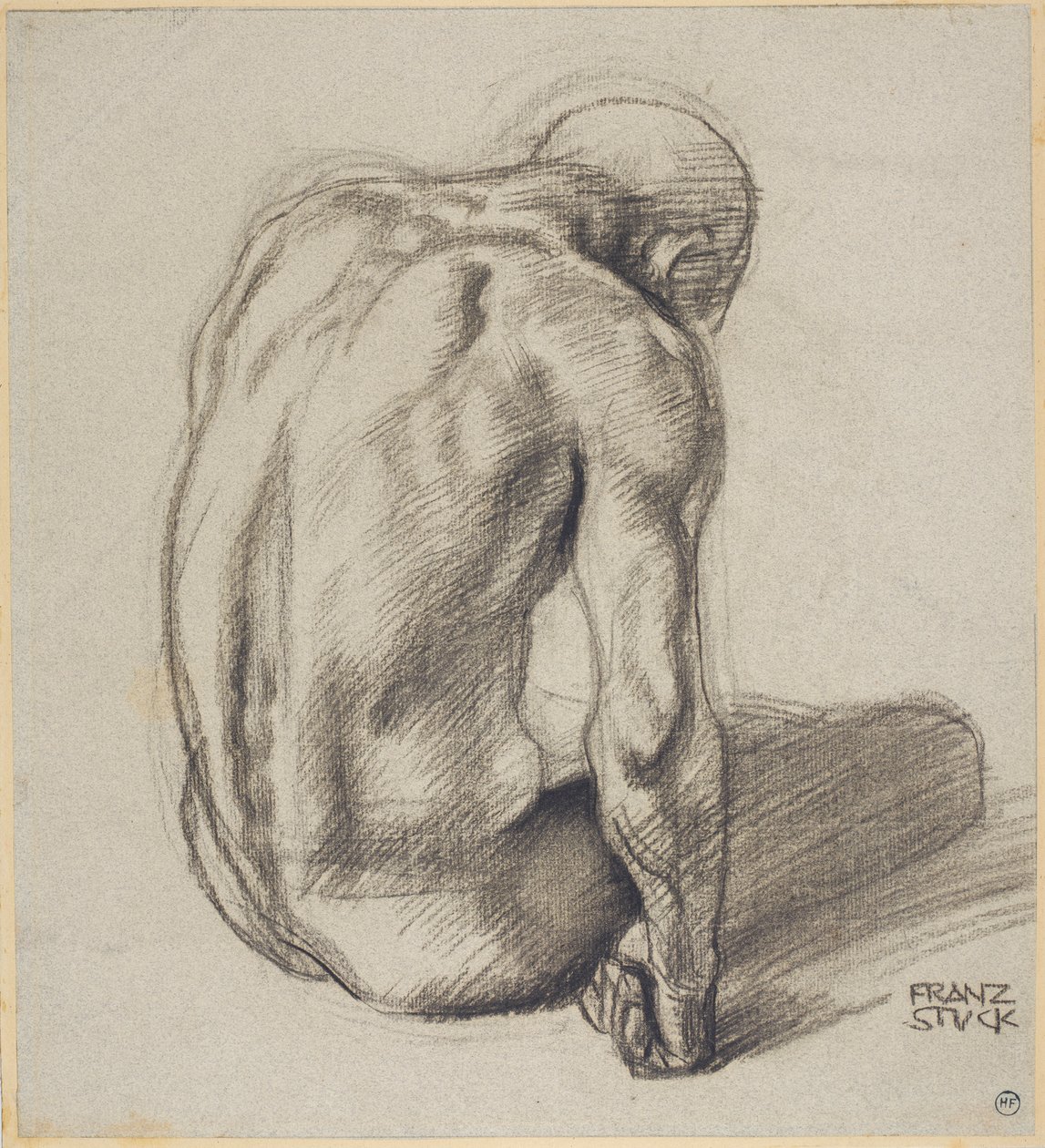Zittende man door Franz von Stuck