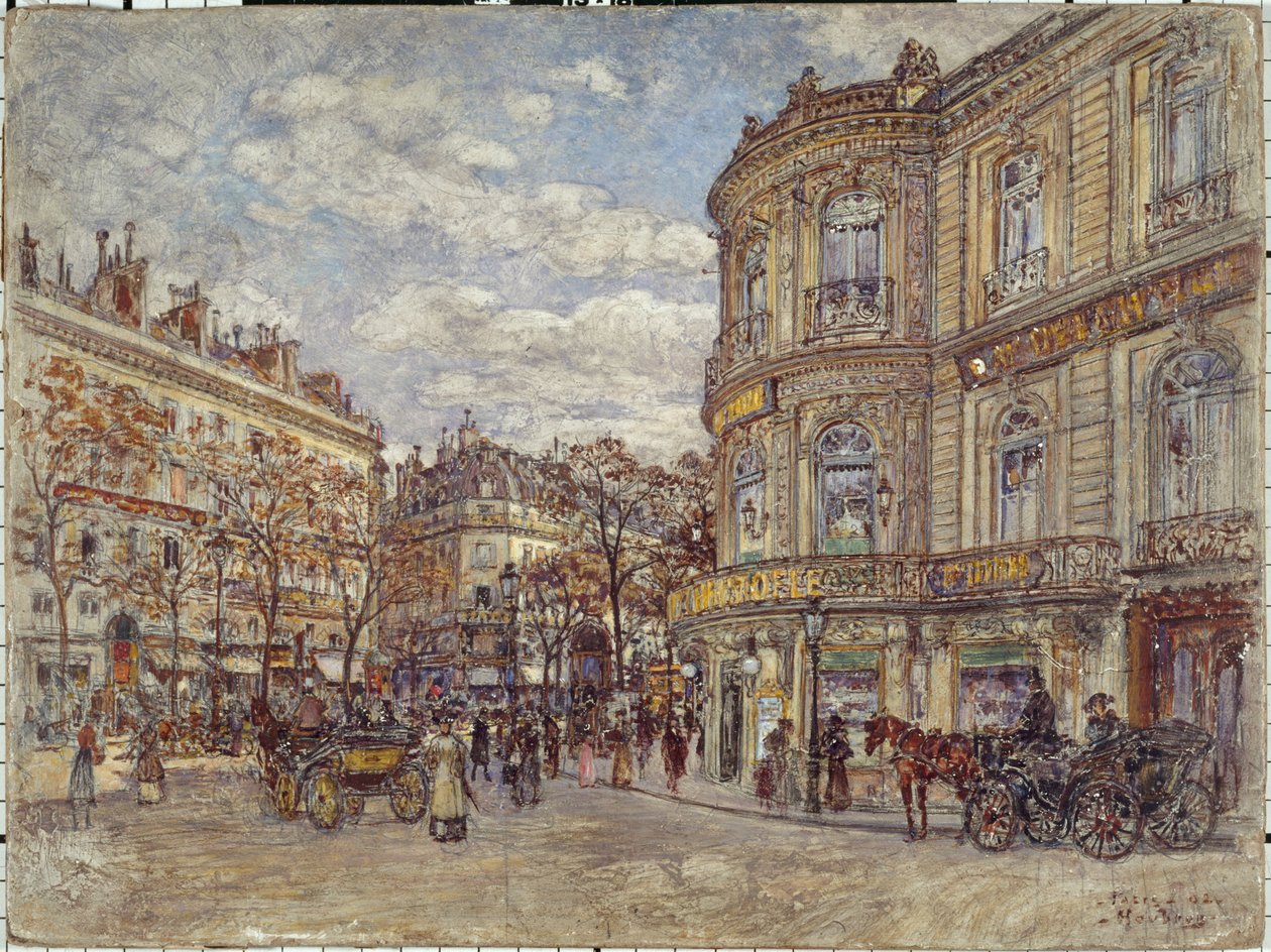 Frans: Le Pavillon de Hanovre, rue Louis-le-Grand door Frederic Anatole Houbron