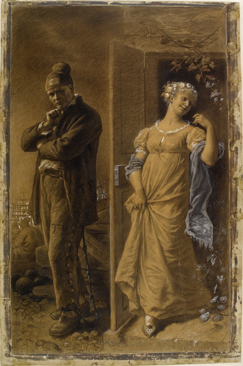 Frédéric Lix - De veroordeelde en de prostituee door Frederic Theodore Lix