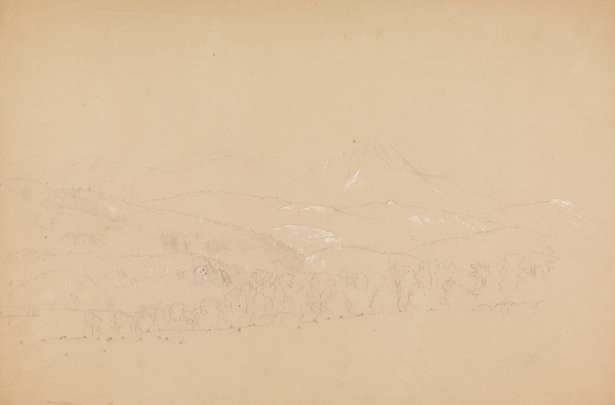 Verre uitzicht op de Katahdin vanuit het westen door Frederic Edwin Church