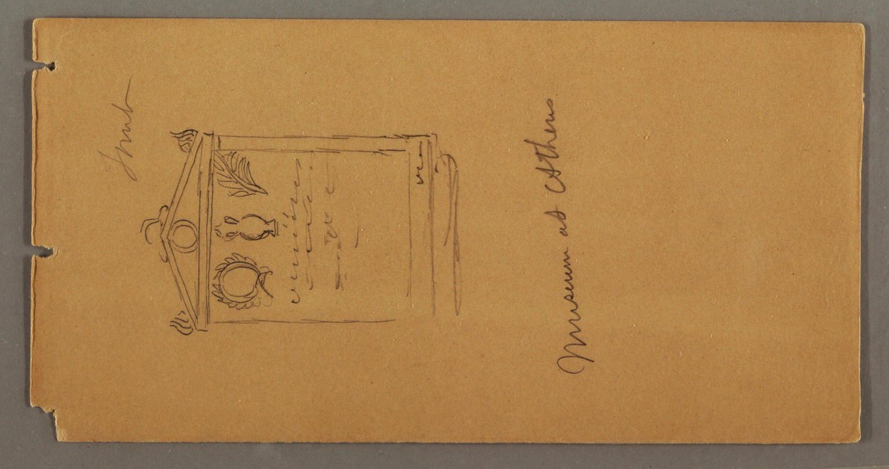 Tekening, Studies van Objecten uit het Athene Museum door Frederic Edwin Church