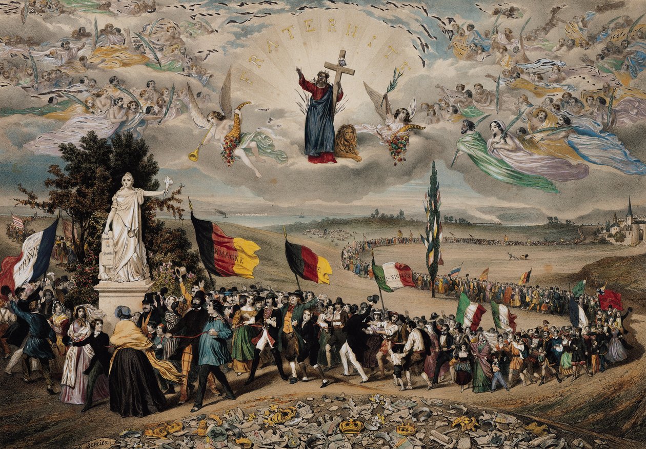 Universele Democratische en Sociale Republiek, 1848 door Frederic Sorrieu