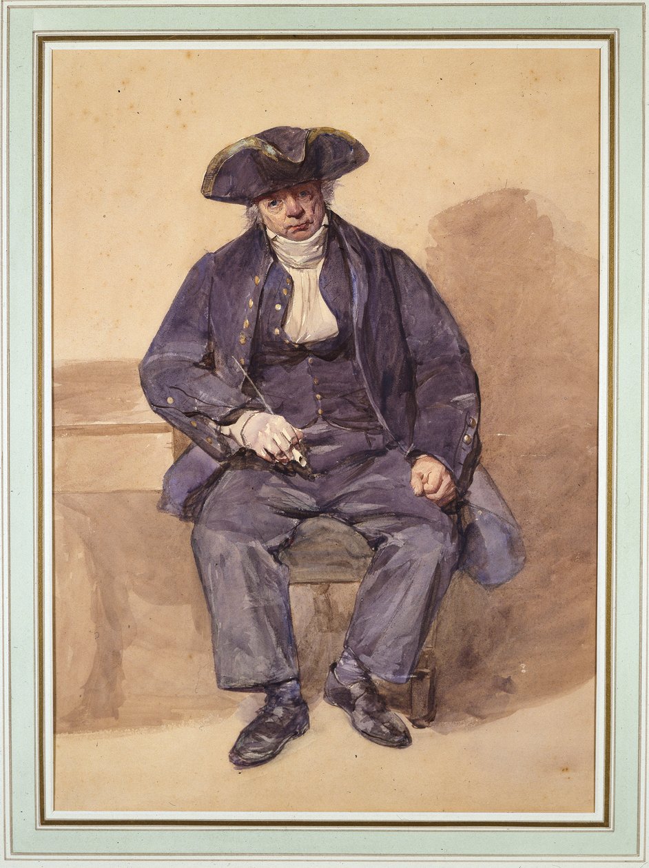 Portret van John Adams, alias John Wilkinson, onderofficier, 78 jaar oud door Frederic Cruikshank