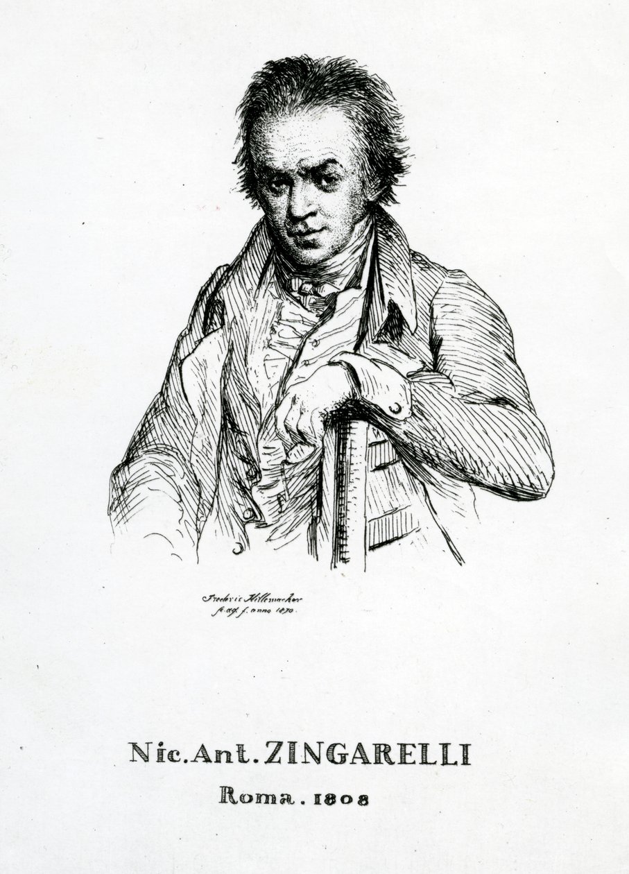 Niccolo Antonio Zingarelli, 1870 door Frederic Desire Hillemacher