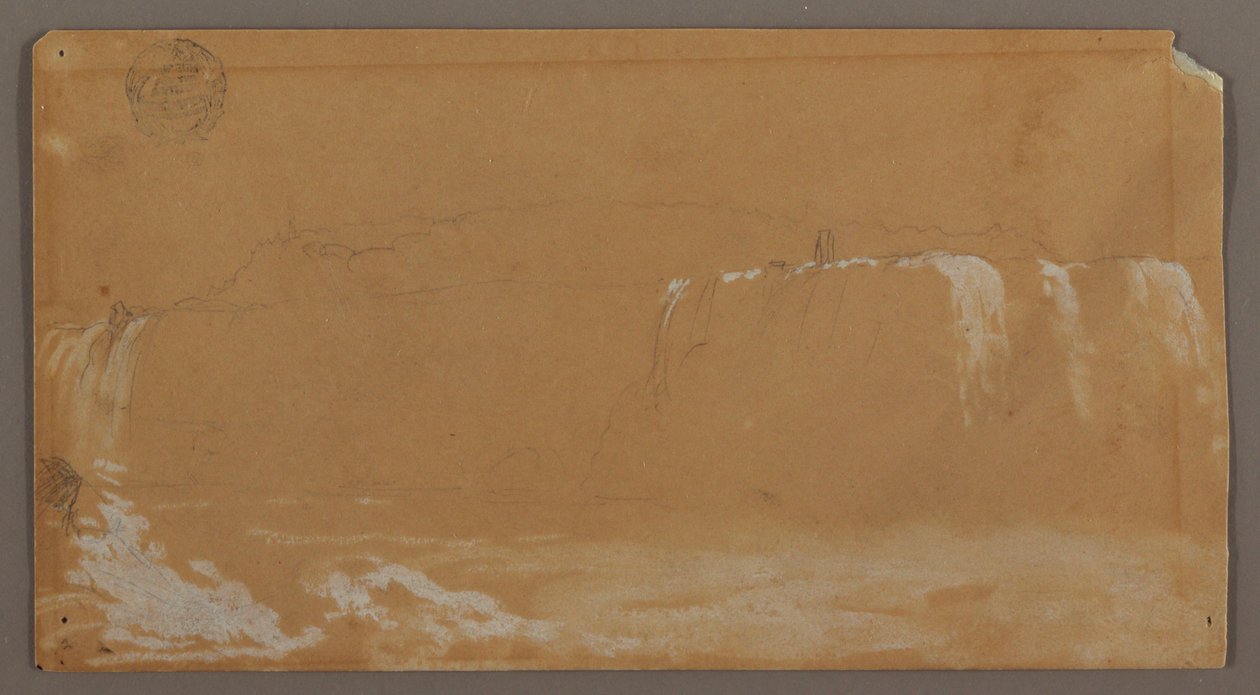Amerikaanse Watervallen, Goat Island en Deel van Horseshoe Falls, Gezien vanaf de Canadese Oever van de Niagara Rivier door Frederic Edwin Church