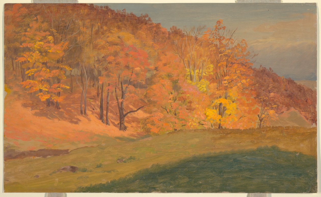 Herfstbossen door Frederic Edwin Church